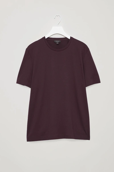Shop Cos Bonded Cotton T-shirt In Red