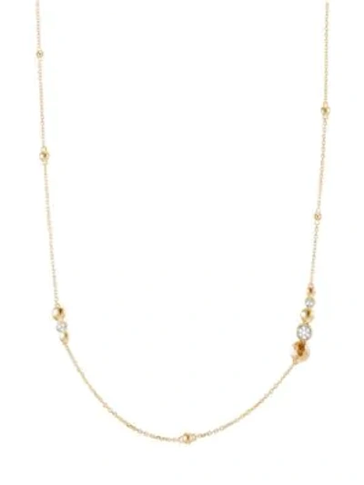 Shop John Hardy Dot Hammered 18k Yellow Gold & Diamond Chain Necklace