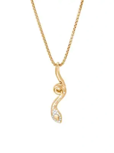 Shop John Hardy Legends Cobra 18k Yellow Gold & Diamond Pendant Necklace