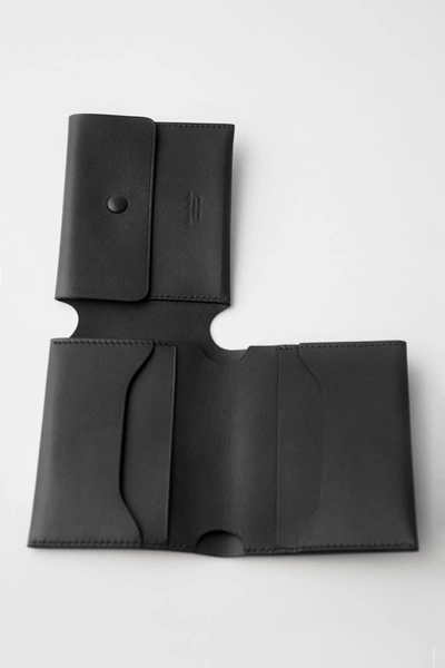 Shop Acne Studios Trifold Card Wallet Black