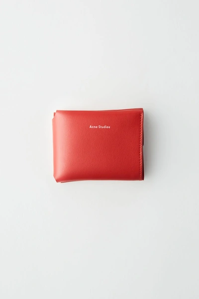 Shop Acne Studios Fold Wallet Sharp Red