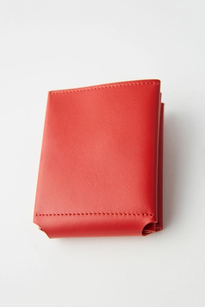 Shop Acne Studios Fold Wallet Sharp Red