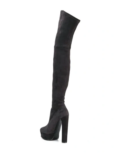 Shop Casadei Over-the-knee Boots - Black