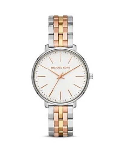 Shop Michael Kors Pyper Watch, 38mm In White/multi