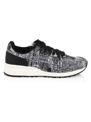 Onitsuka Tiger Tiger Ally Graphic Sneakers In Black White Modesens