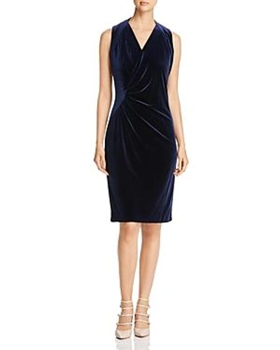 Shop Elie Tahari Dolly Velvet Sheath Dress - 100% Exclusive In Eclipse Blue