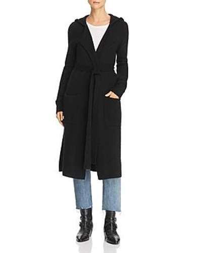 Shop Atm Anthony Thomas Melillo Hooded Duster Cardigan In Black