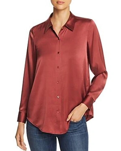 Shop Eileen Fisher Classic Stretch-silk Shirt In Monteray