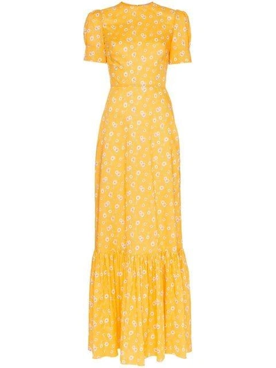 Shop The Vampire's Wife Floral Maxi Dress In Yellow