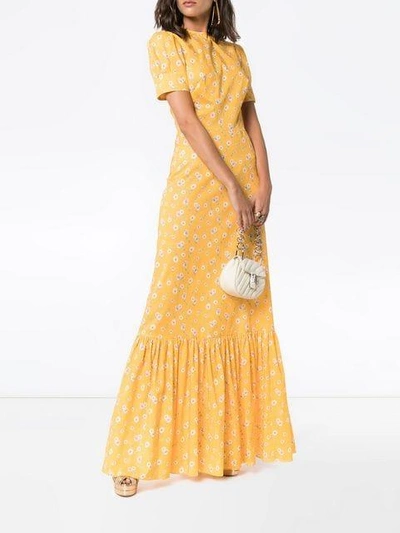 Shop The Vampire's Wife Floral Maxi Dress In Yellow