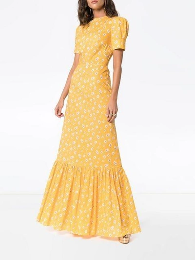 Shop The Vampire's Wife Floral Maxi Dress In Yellow