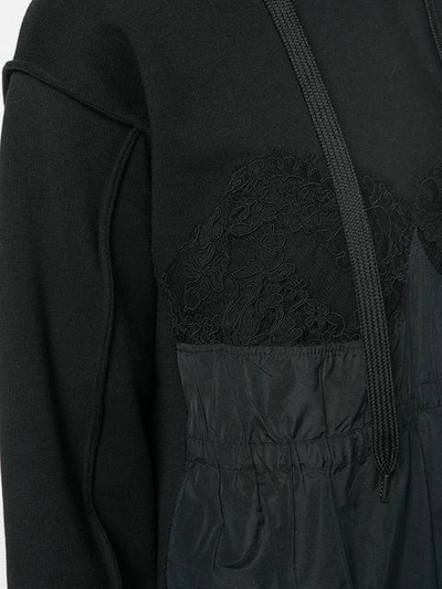 Shop N°21 Exclusive Lace Front Hoodie In Black