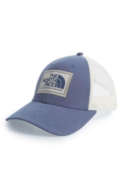 Shop The North Face Mudder Trucker Hat - Blue In Gull Blue/ Shady Blue