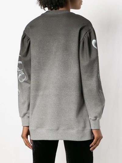 Shop Vivetta Ombre Printed Sweatshirt - Grey