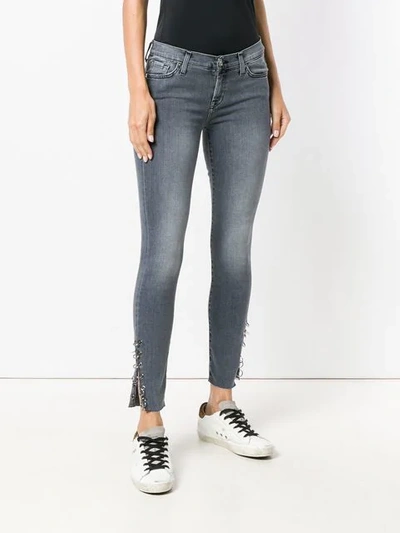 Shop 7 For All Mankind The Skinny Crop Slim Illusion Moondance - Grey