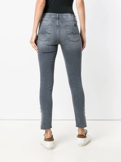 Shop 7 For All Mankind The Skinny Crop Slim Illusion Moondance - Grey