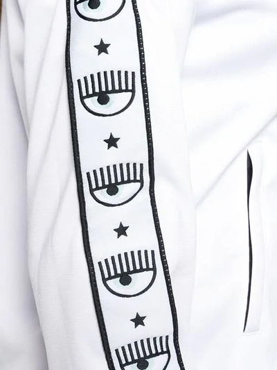Shop Chiara Ferragni Eye Logo Track Jacket - White