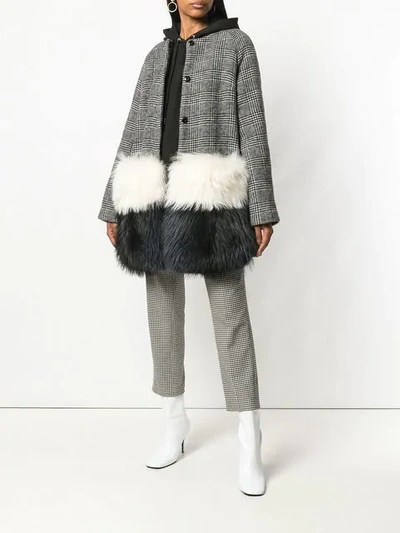 Shop Ava Adore Peony Check Coat - Grey