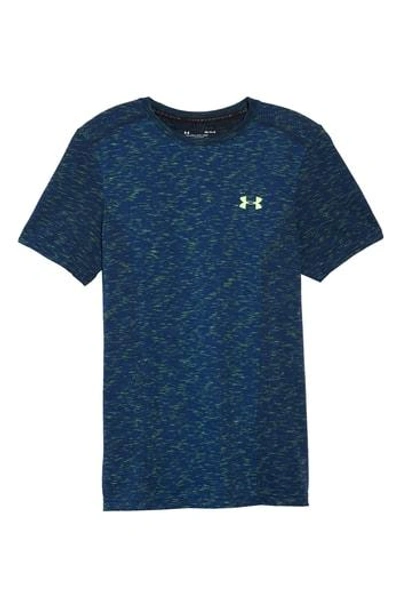 Shop Under Armour Threadborne Regular Fit T-shirt In Academy/ Quirky Lime