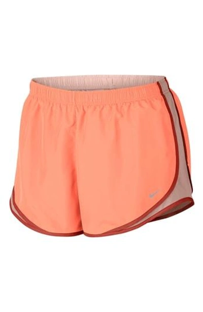 Shop Nike Dry Tempo Running Shorts In Crimson Pulse/ Wolf Grey