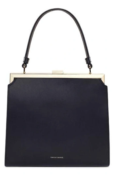 Shop Mansur Gavriel Elegant Leather Bag In Black