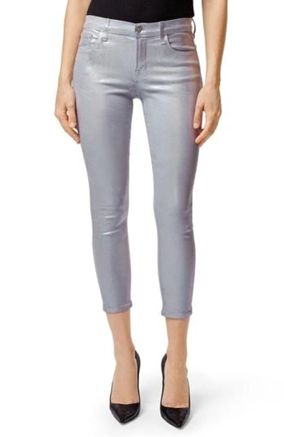Shop J Brand 835 Capri Skinny Jeans In Iridescent Silver Spoon