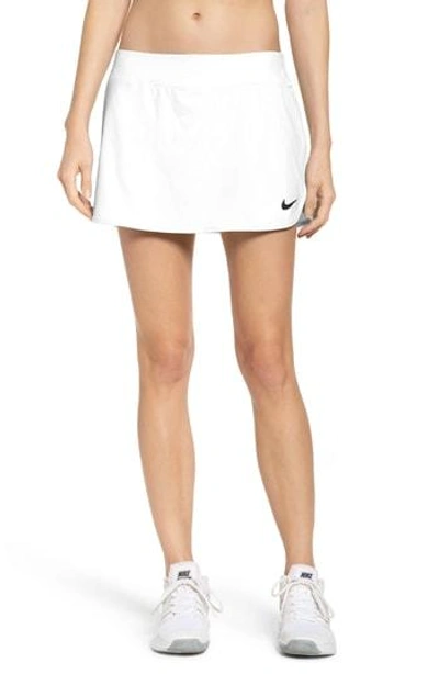 Shop Nike 'pure' Dri-fit Tennis Skirt In White/ Black