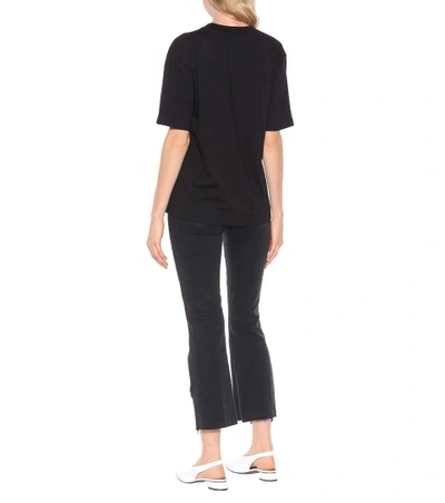 Shop See By Chloé Printed Cotton T-shirt In Black