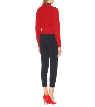 Shop Dolce & Gabbana Alpaca And Wool-blend Cardigan In Red