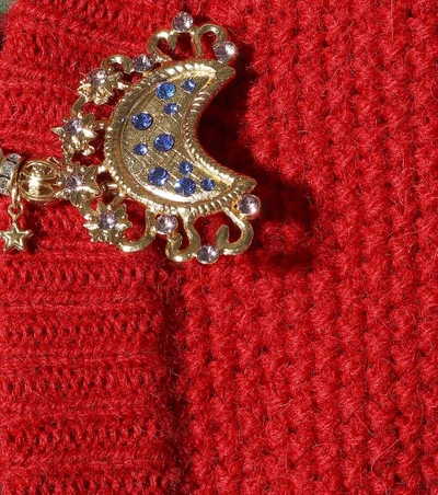 Shop Dolce & Gabbana Alpaca And Wool-blend Cardigan In Red