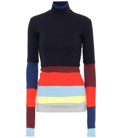 Shop Y/project Cotton-blend Turtleneck Sweater In Multicoloured