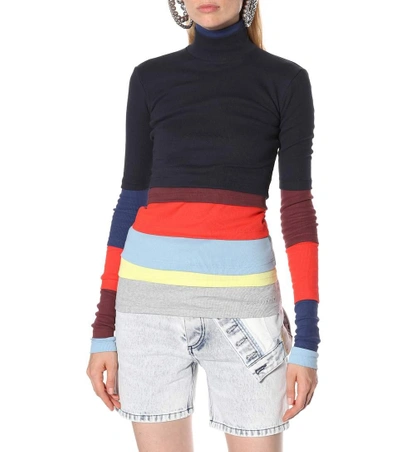 Shop Y/project Cotton-blend Turtleneck Sweater In Multicoloured