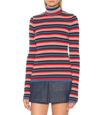 Shop M.i.h. Jeans Striped Wool-blend Sweater In Multicoloured