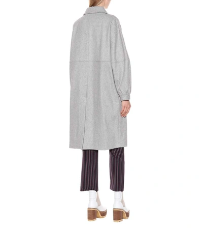 Shop See By Chloé Wool-blend Coat In Grey