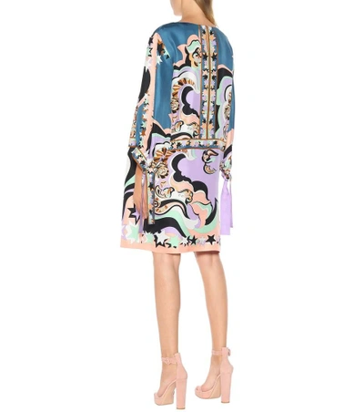 Shop Emilio Pucci Printed Silk Dress In Multicoloured