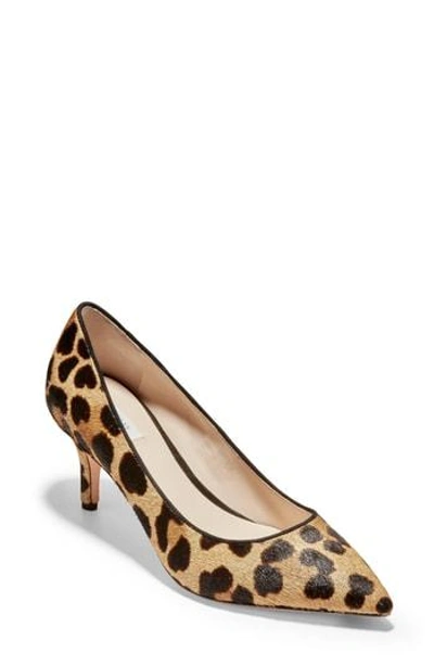 Shop Cole Haan Vesta Pointy Toe Pump In Ocelot Haircalf