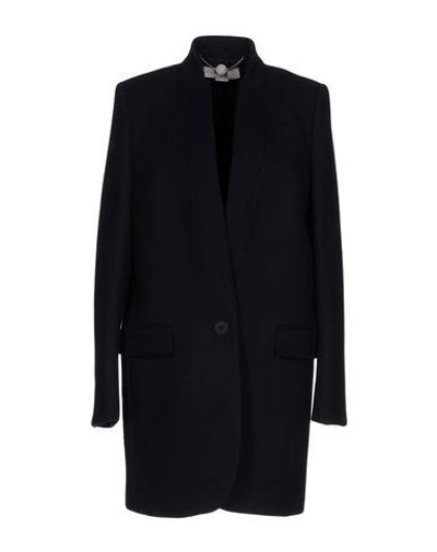 Shop Stella Mccartney Coat In Dark Blue