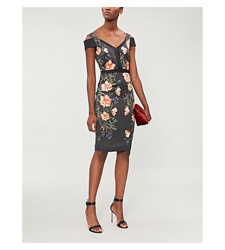 karen millen floral bodycon dress