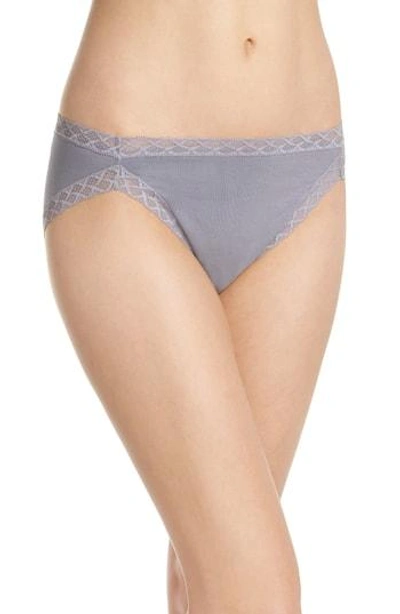 Shop Natori Bliss French Cut Briefs In Quicksilver