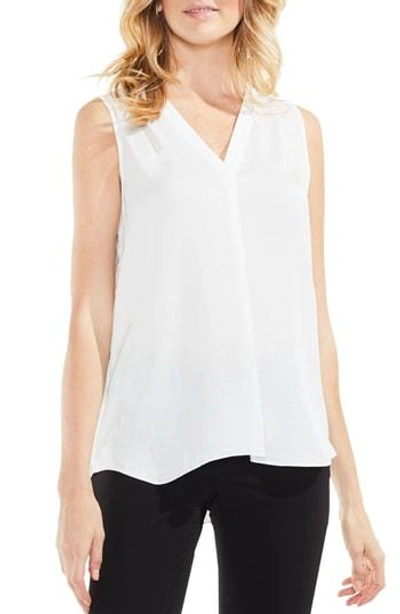 Shop Vince Camuto Rumpled Satin Blouse In New Ivory
