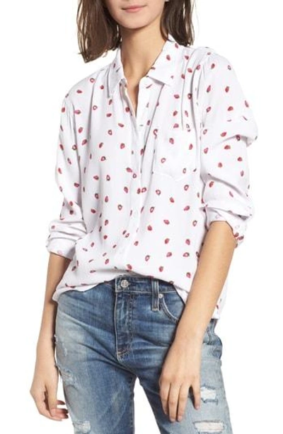 Shop Rails Kate Print Shirt In White Strawberry
