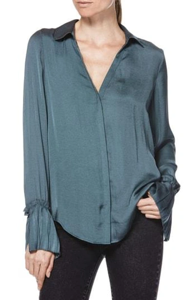 Shop Paige Abriana Shirt In Midnight Slate