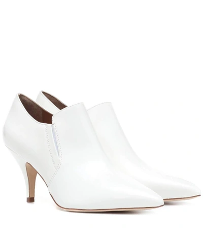 Shop Tory Burch Georgina 80 Leather Ankle Boots In White
