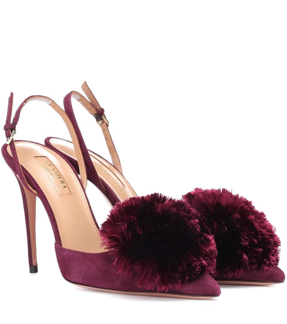 aquazzura powder puff heels
