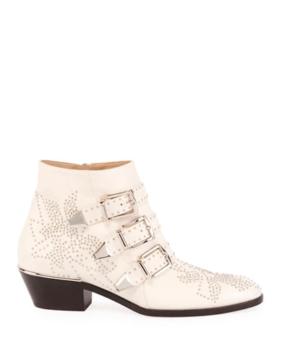 Shop Chloé Suzanna 30mm Bootie In Cloudy White