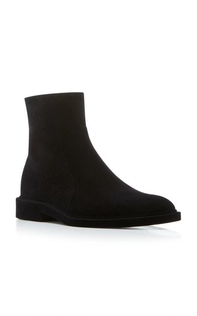 Shop Maison Margiela Suede Chelsea Boots  In Black