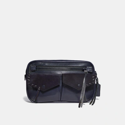 Shop Coach Utility Belt Bag 25 In Dark Navy/matte Black