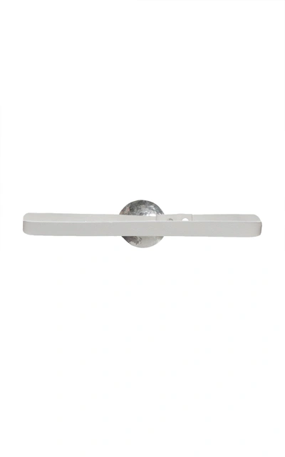 Shop Jeffrey Dodd Belt With Polished Silver Buckle In White