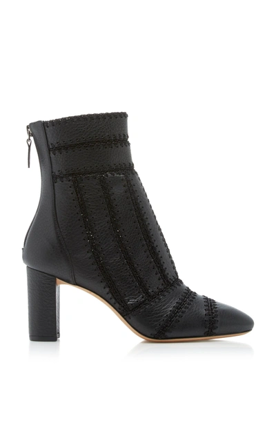 Shop Alexandre Birman Beatrice Crocheted Leather Boot In Black