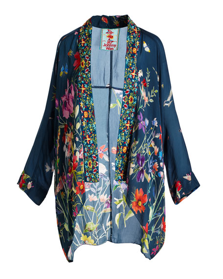 Johnny Was Summer Paisley Kimono, Plus Size In Multi B | ModeSens